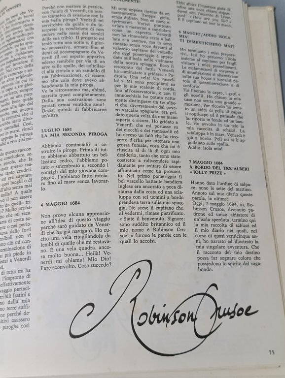 Robinson Crusoe. La mia raccolta di schizzi