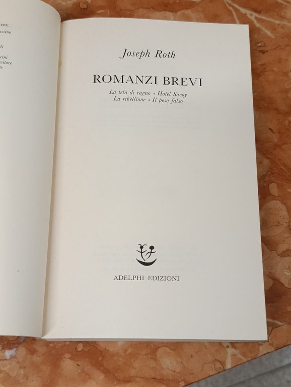 Romanzi Brevi. La Tela Del Ragno - Hotel Savoy - … | Immagine Gallery 10