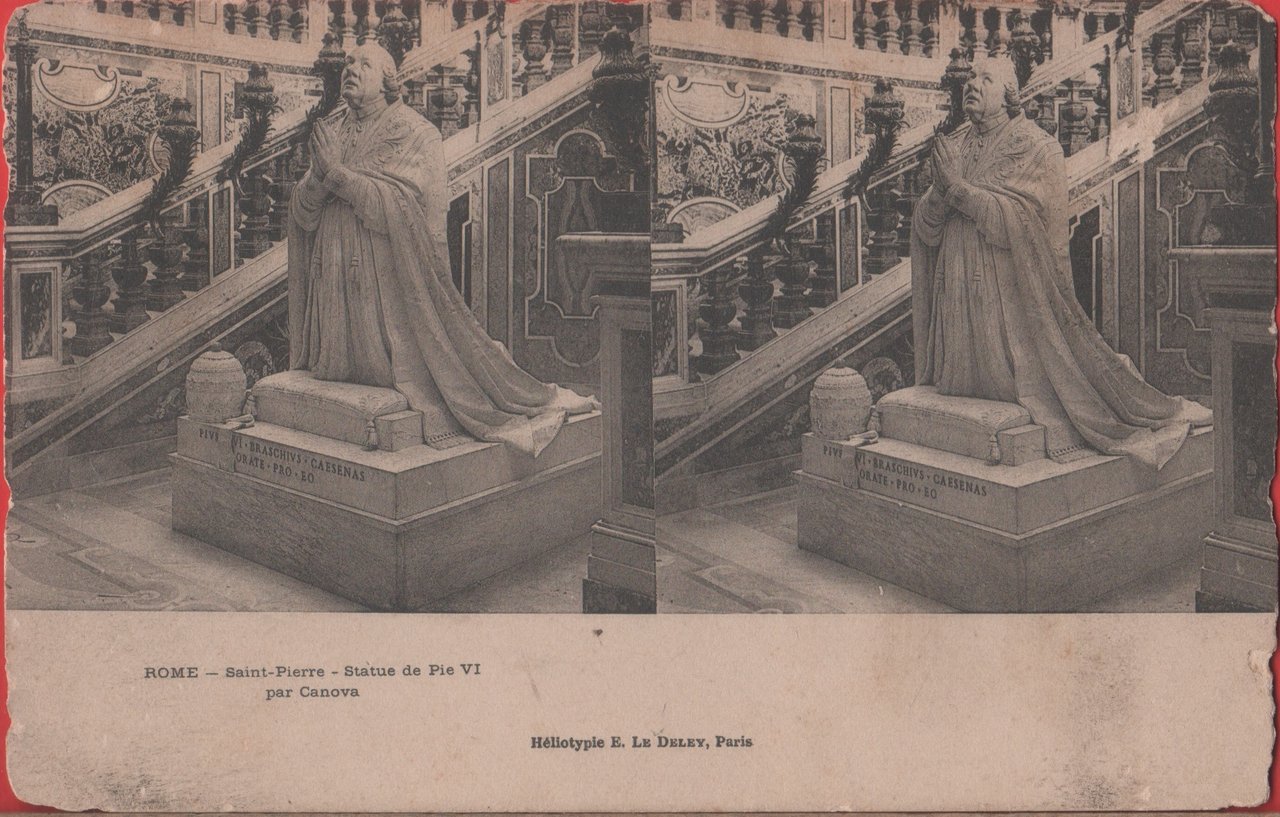 Rome. Saint-Pierre, Statue de Pie VI par Canova. Steroscopica | Immagine principale