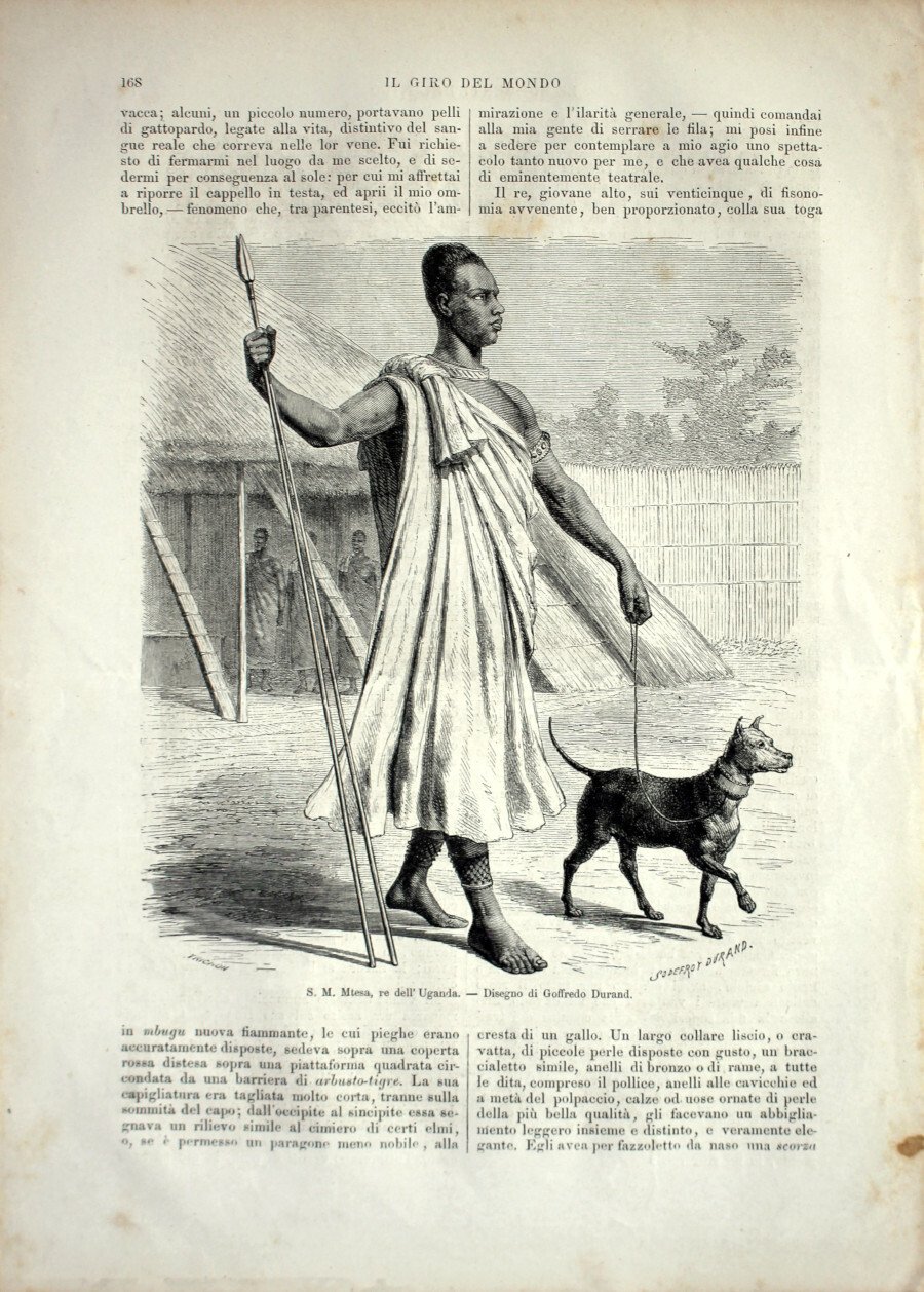 S.M. Mtesa, re dell'Uganda. Stampa 1864 | Immagine principale