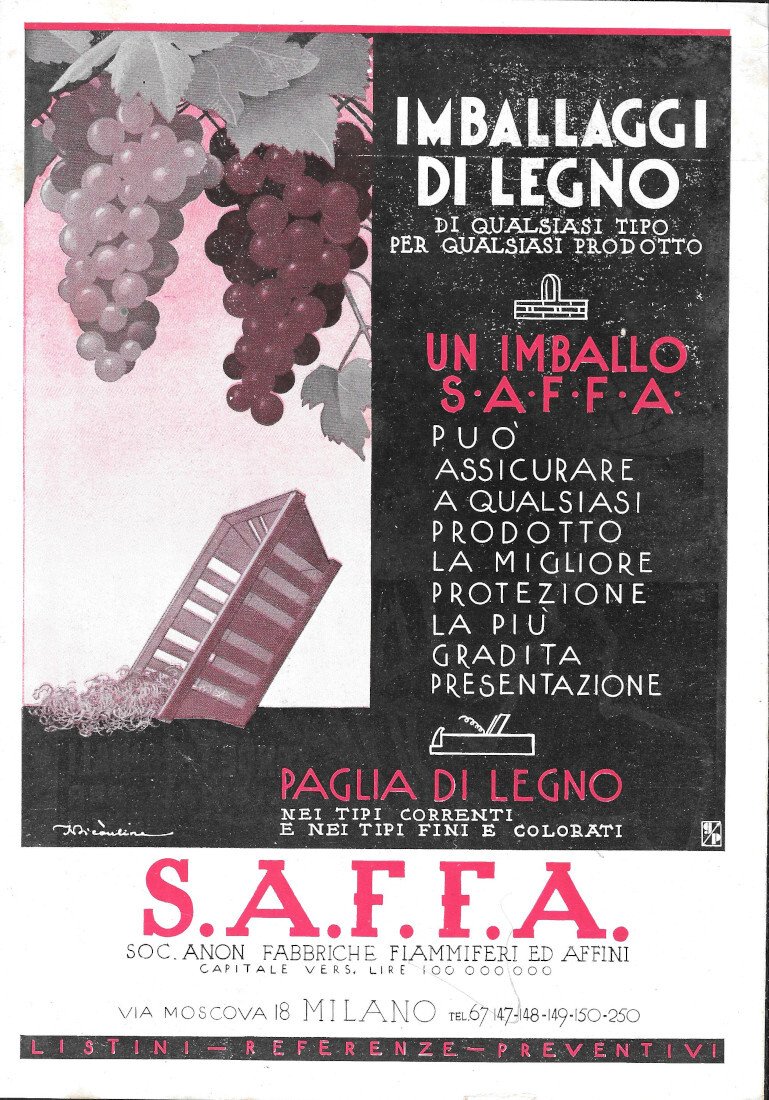 SAFFA imballagi in legno - Advertising 1937 | Immagine principale