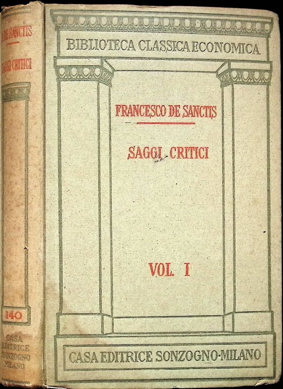 Saggi Critici Francesco De Sanctis Libro Sonzogno 3 Volumi Rilegati …