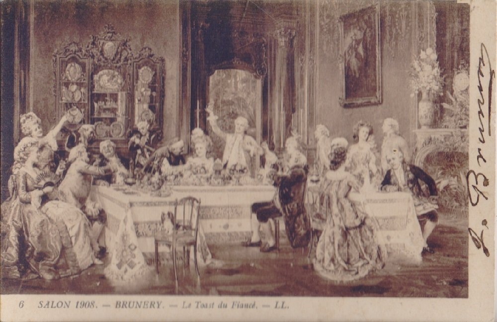 Salon 1908 (pittore F. Brunery) . Non viaggiata | Immagine principale