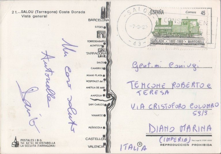 Salou (Tarragona) Costa Dorada. Viaggiata 1993 | Immagine Gallery 2