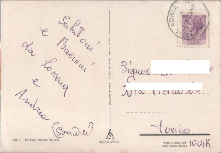 Saluti da Adria. Viaggiata 1973 | Immagine Gallery 2