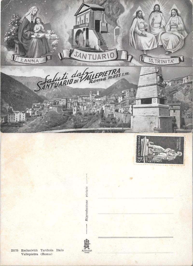 Saluti dal Santuario di Vallepietra. ed. Alterocca. Non viaggiata | Immagine principale