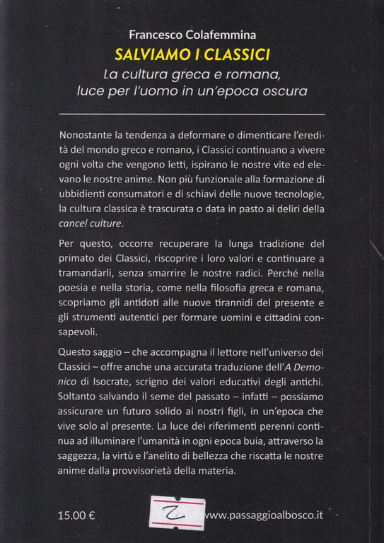 Salviamo i classici. La cultura greca e romana, luce per … | Immagine Gallery 2