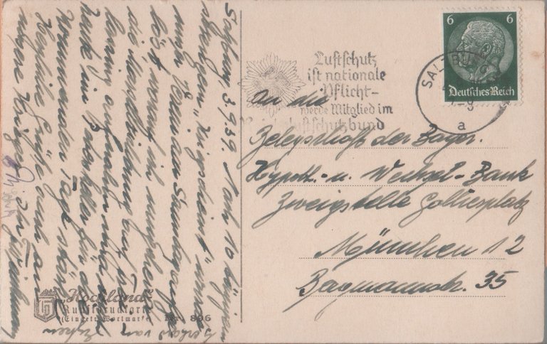 Salzburg vom Munchsberg. Viaggiata 1939 | Immagine Gallery 2