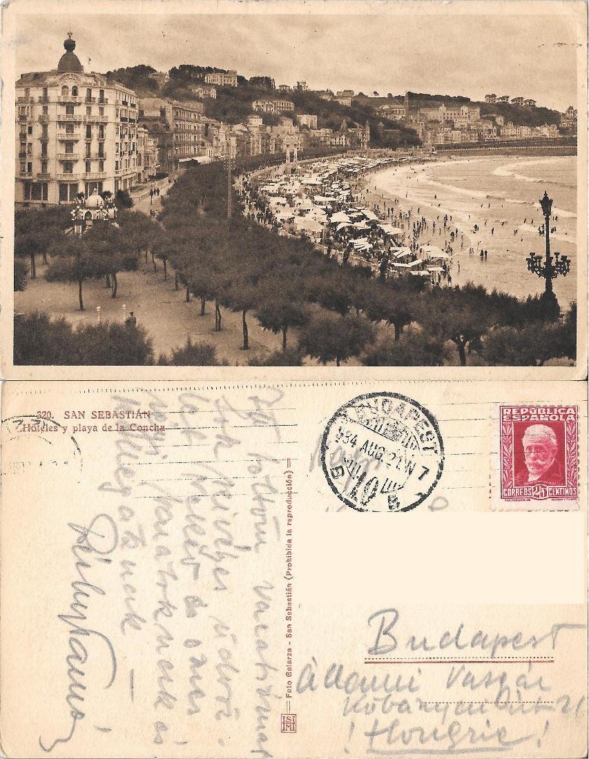 San Sebastian. Hoteles y la playa de la Concha. Viaggiata … | Immagine principale