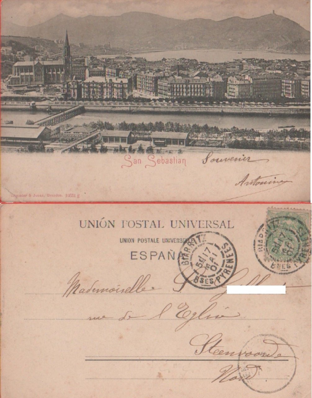 San Sebastian (Spagna) - Viaggiata 1901 | Immagine principale