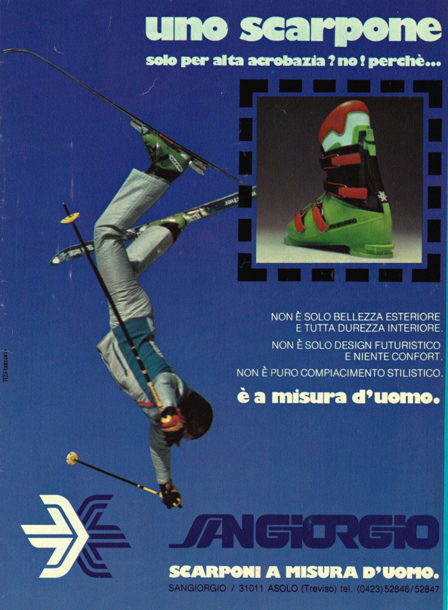 Sangiorgio scarponi a misura d'uomo. Advertising 1976 | Immagine principale