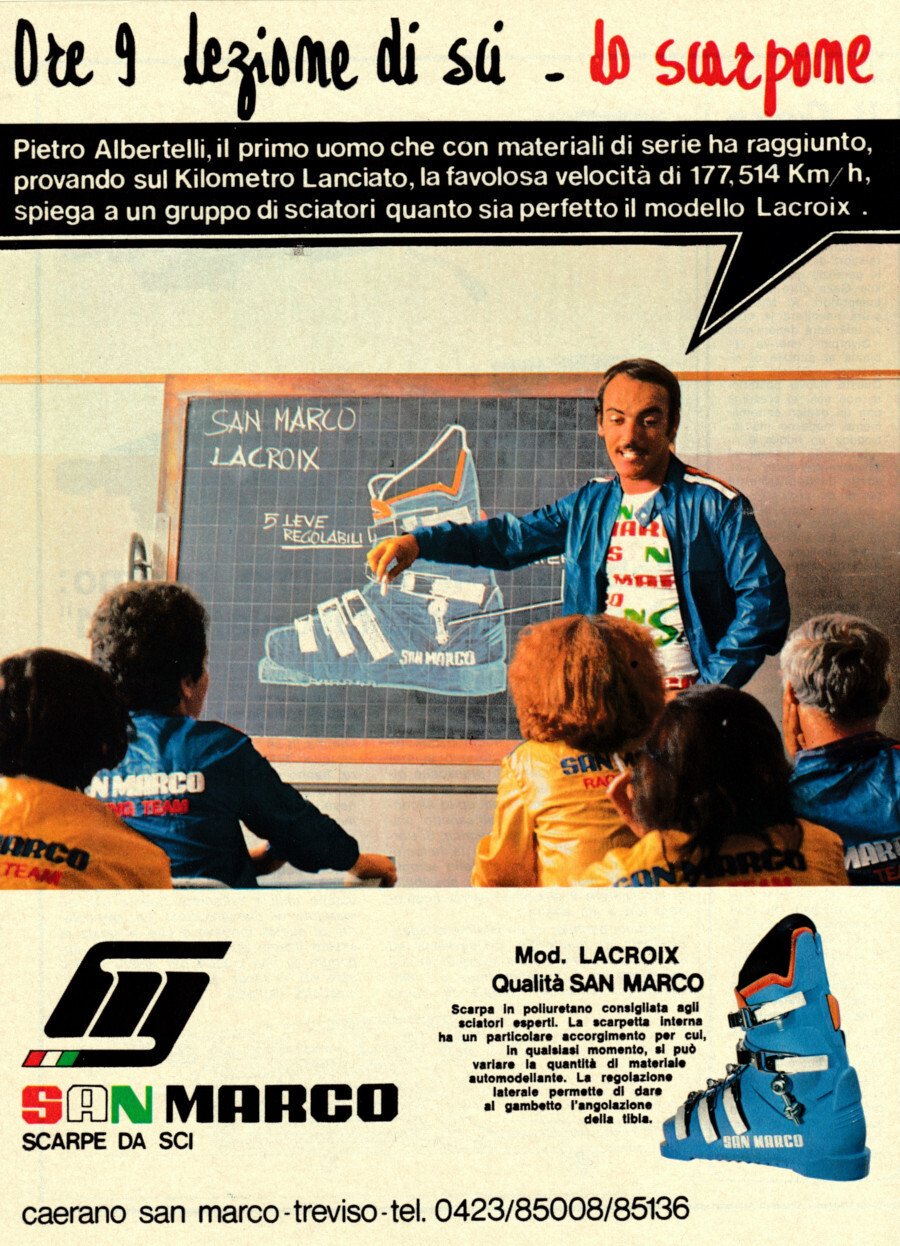 Sanmarco. Scarpone modello Lacroix. Advertising 1976 | Immagine principale