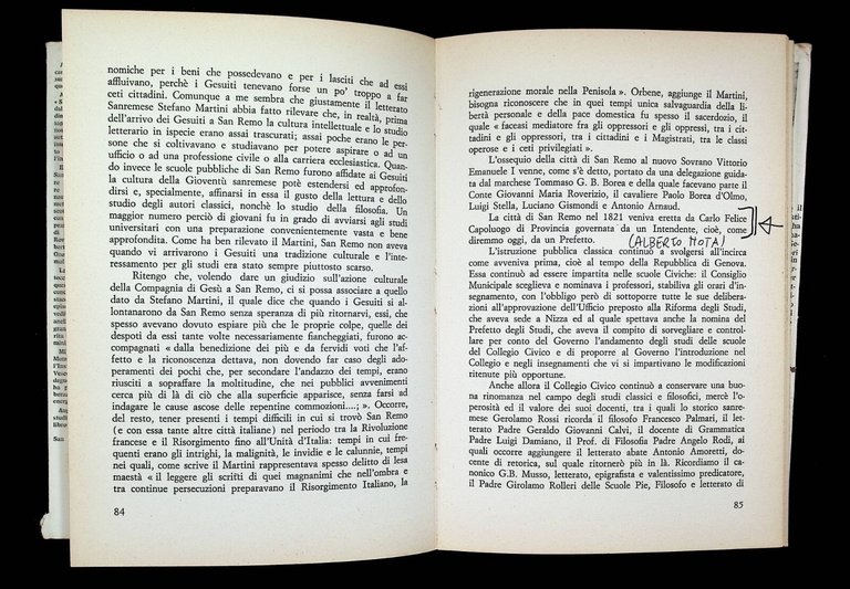 Sanremo 800 Libro Arturo Bacherini Storia San Remo Tacconis 1965