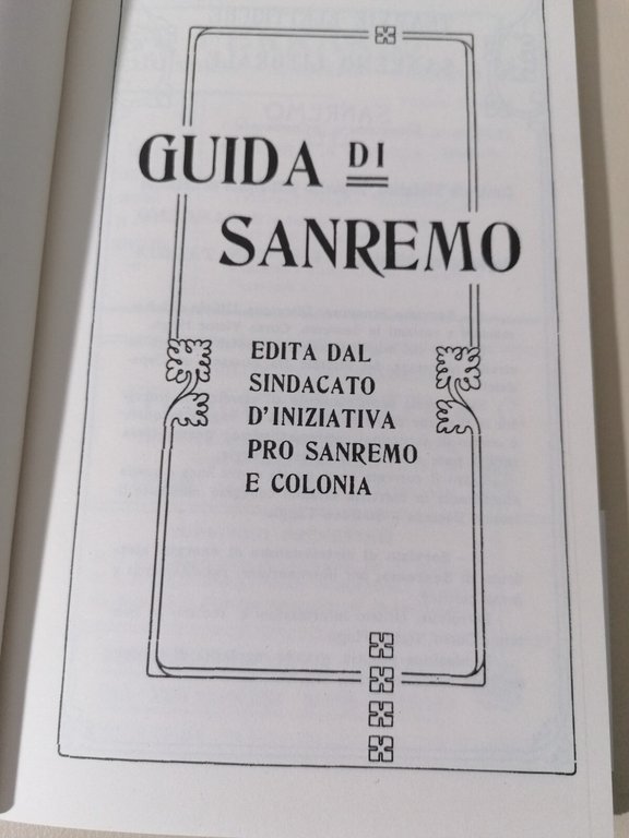 Sanremo Ai Primi Del 900 Libro Guida Turistica Pubblicità Cartina …