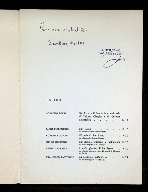 Sanremo Cantata nella Poesia Italiana Contemporanea Premio Gozzano Govoni Lauran