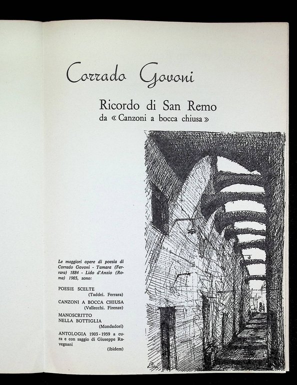 Sanremo Cantata nella Poesia Italiana Contemporanea Premio Gozzano Govoni Lauran