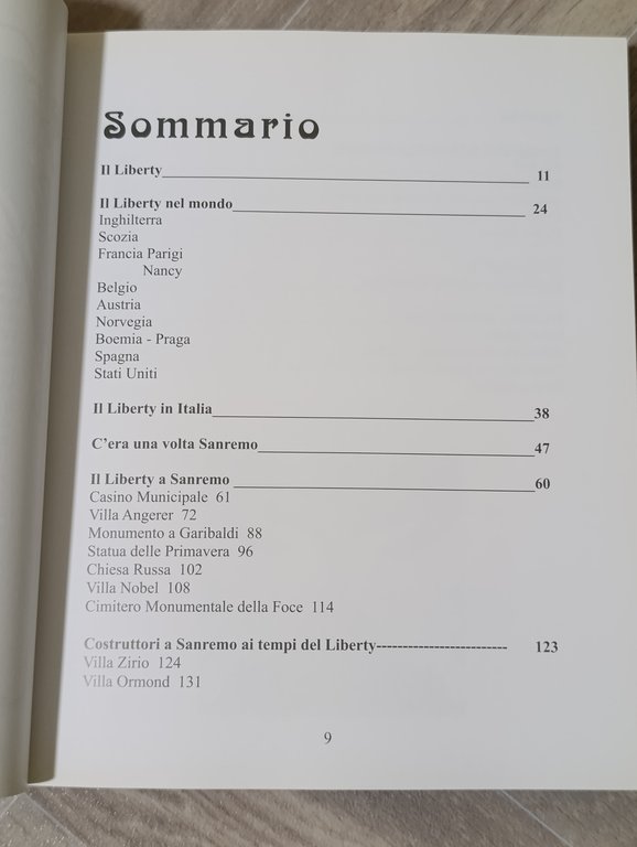 Sanremo Liberty. Due volumi: 1- Passeggiata per le vie di …