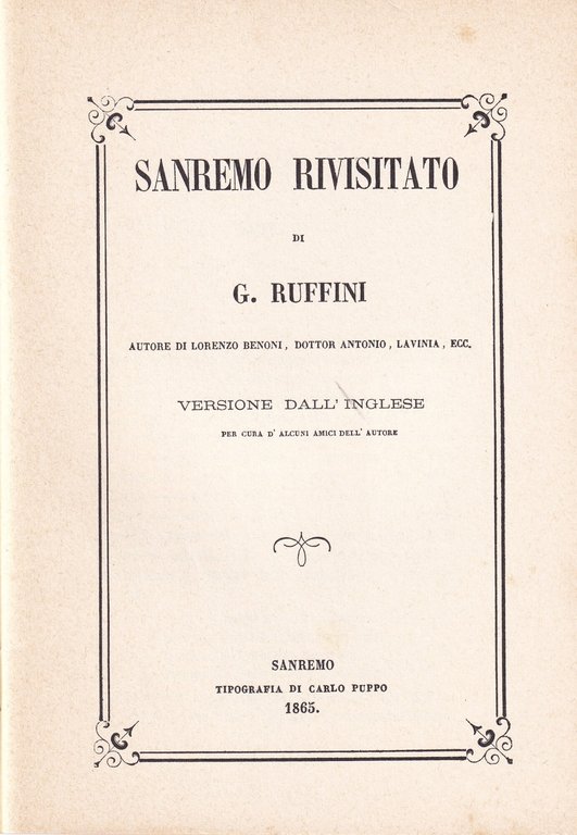 Sanremo Rivisitato. Ristampa Anastatica Famija Sanremasca per il Centenario della … | Immagine Gallery 2