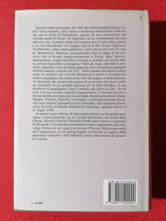 Sant'Ignazio di Loyola Libro biografia Ricardo Garcia Villoslada Edizioni Paolin
