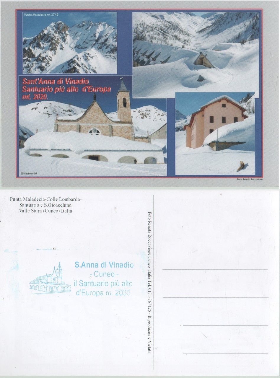 Santa'Anna di Vinadio (CN). Santurio, Vedutine. Non viaggiata | Immagine principale