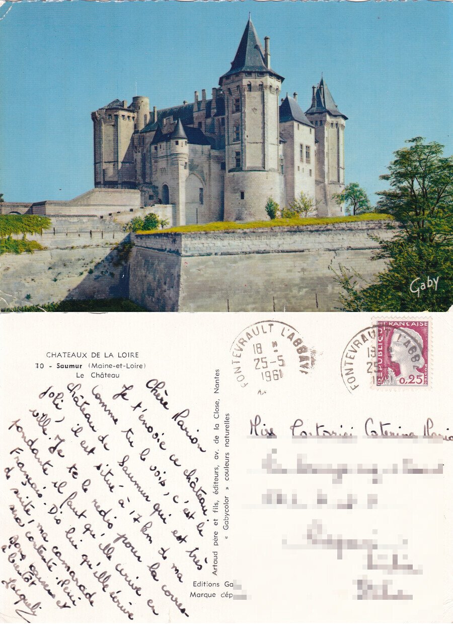 Saumur. Chateau. Viaggiata 1961 | Immagine principale