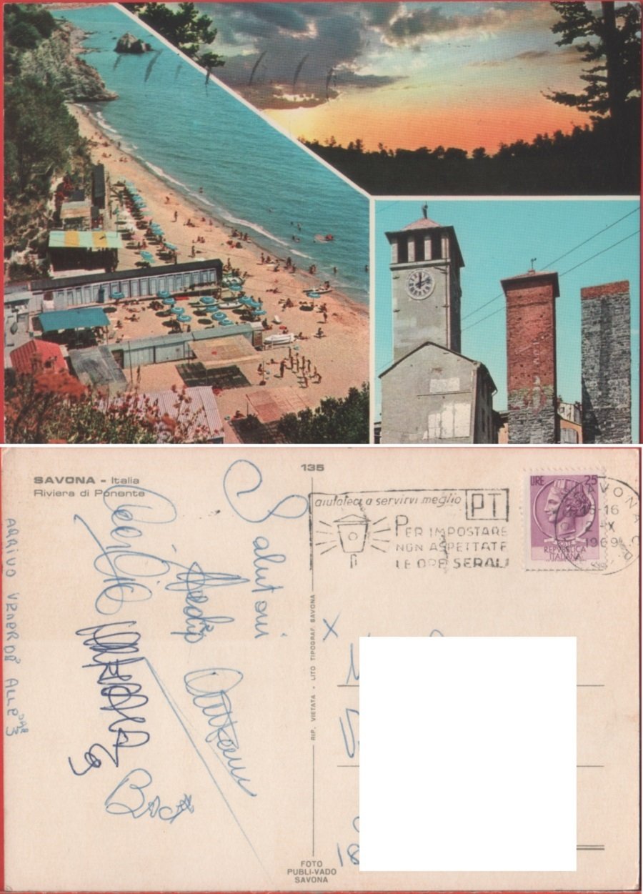 Savona. Vedute. Viaggiata 1969 | Immagine principale