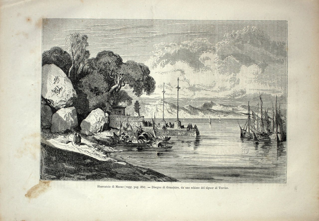 Sbarcatoio di Macao. Stampa 1864 | Immagine principale