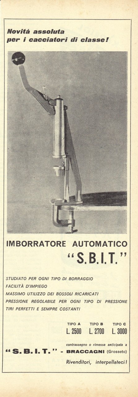 SBIT imborratore automatico. Advertising 1962 | Immagine principale
