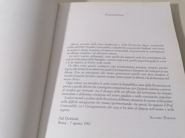 Scarpe Rotte Libertà Storia Partigiana Libro Contestabile Presentazione Pertini