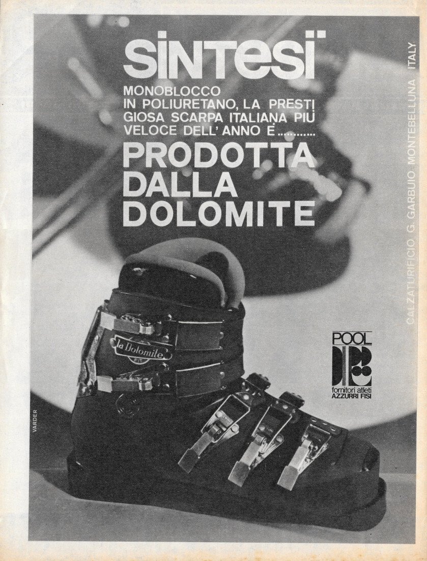 Scarponi Sintesi monoblocco. Dolomite - Advertising 1970 | Immagine principale