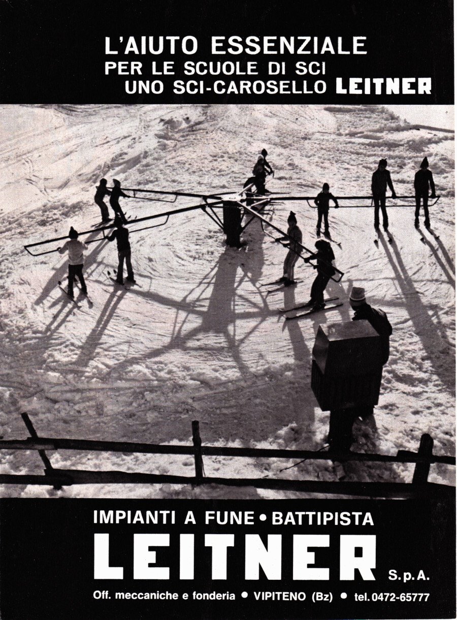 Sci-carosello Leitner. Advertising 1977 | Immagine principale