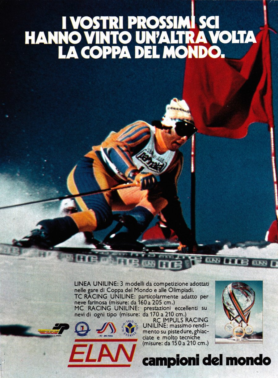 Sci Elan campioni del mondo. Advertising 1977 | Immagine principale