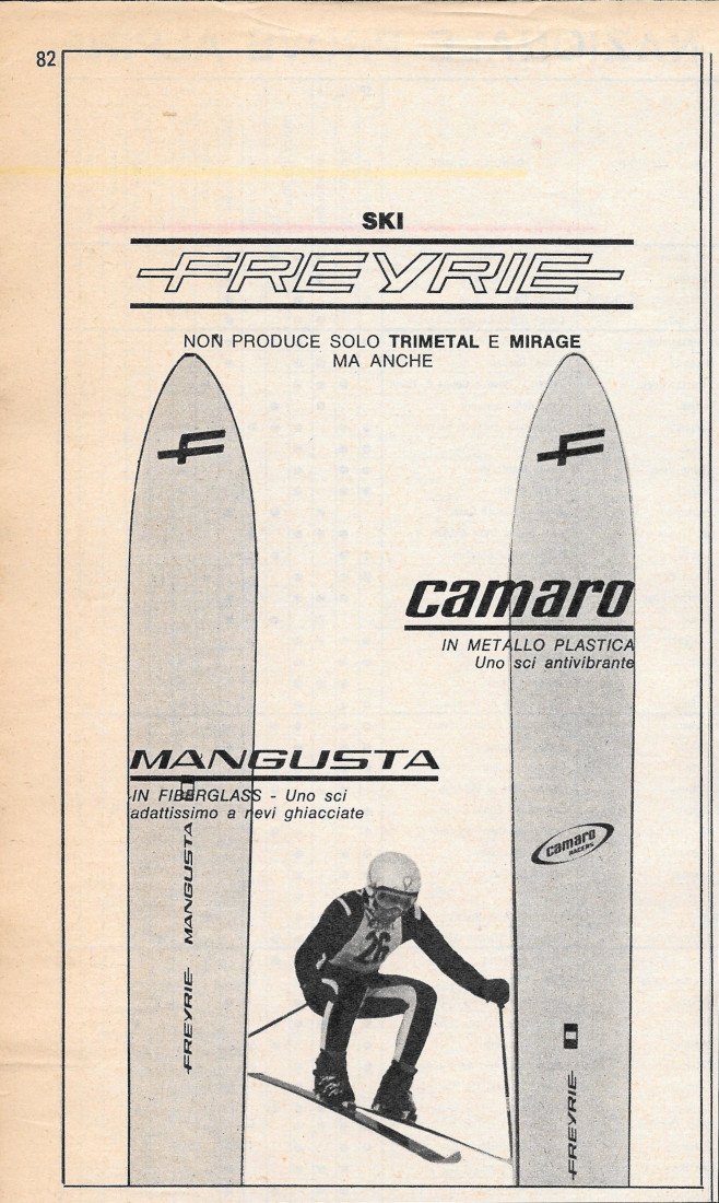 Sci Freyrie: Camaro, Mangusta - Advertising 1968 | Immagine principale