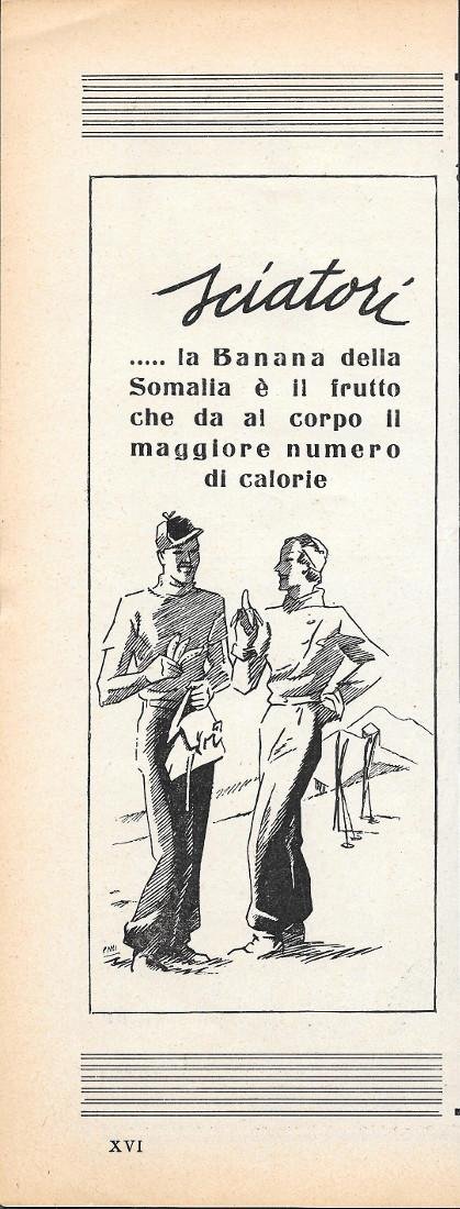 Sciatori ... la Banana della Somalia. Advertising 1936 | Immagine principale