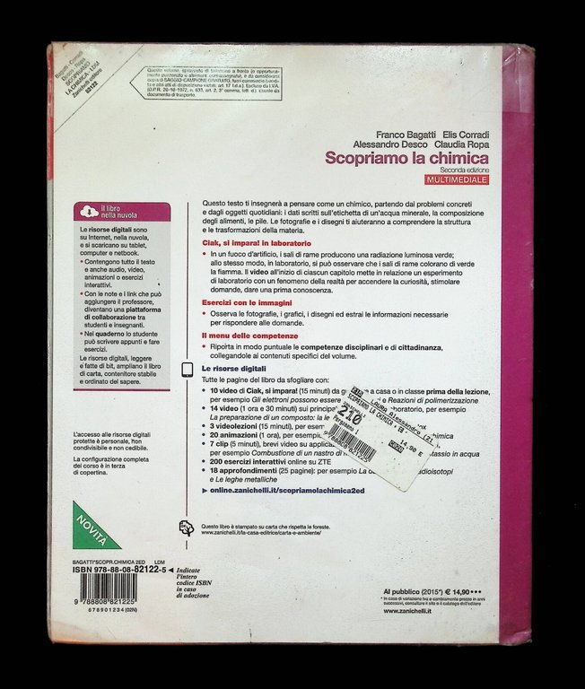 Scopriamo La Chimica Seconda Edizione Bagatti Corradi Desco Libro 9788808821225
