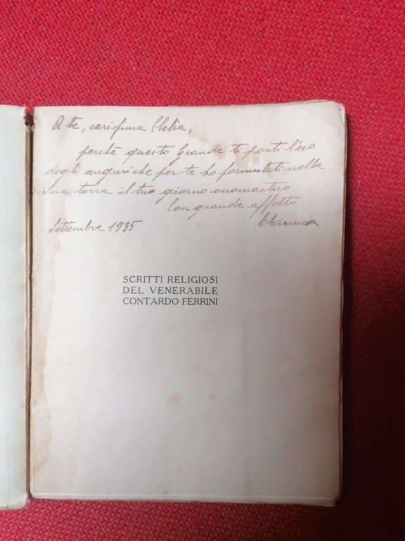 Scritti religiosi del venerabile Contardo ferrini Libro 1931 Ed. Vita …