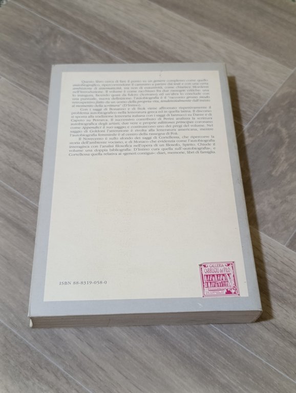Scrivere la propria vita. L'autobiografia come problema critico e teorico