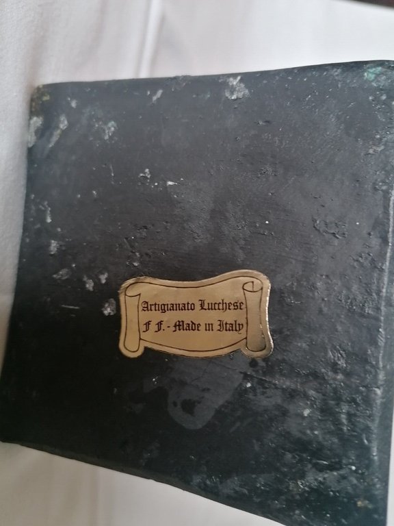 Scultura Mezzobusto Franz SCHUBERT in gesso bronzato artigianato lucchese cm …