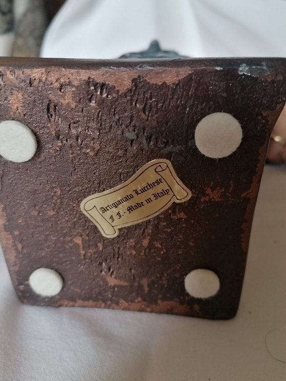 Scultura Mezzobusto Richard WAGNER in gesso bronzato artigianato lucchese cm …