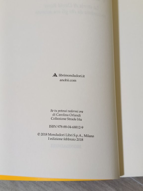 Se tu potessi vedermi ora. La storia di David Rossi …