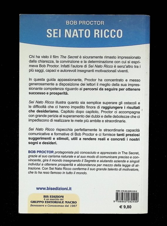 Sei Nato Ricco Libro Bob Proctor Prima Edizione BIS 2013 …