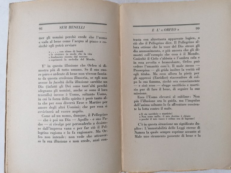 Sem Benelli e i suoi Poemi Orfeo e Proserpina La …