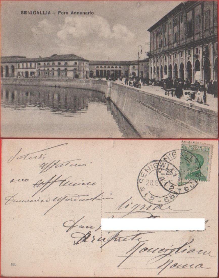 Senigallia (AN). Foro annonario. Viaggiata 1925. Animata | Immagine principale