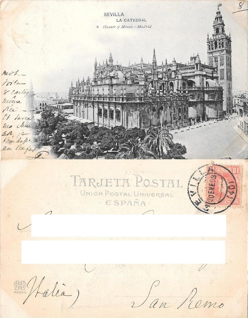 Sevilla (SPA). La catedral. Ed. Hauser y Menet. Viaggiata 1903 | Immagine principale
