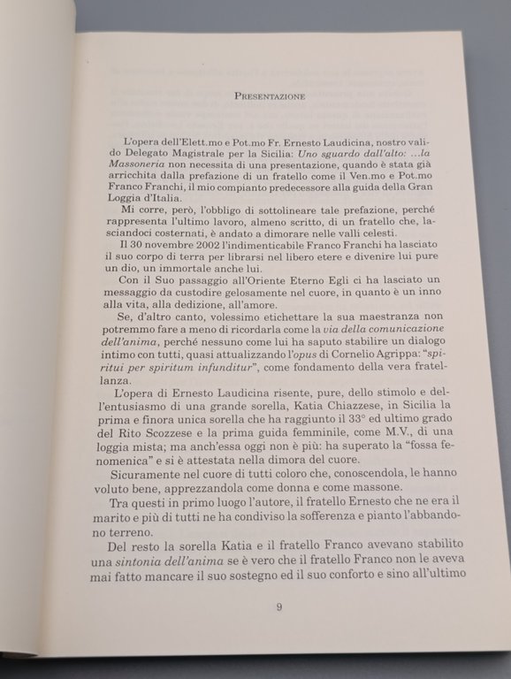 Sguardo dall'alto. La massoneria