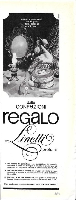 Sheaffer's stilografica BP2/Linetti profumi. Advertising 1963 fronte retro | Immagine Gallery 2