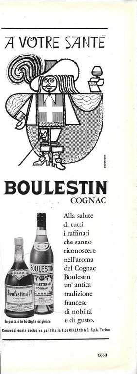Sheaffer stilografiche/Cognac Boulestin. Advertising 1964 fronte /retro | Immagine Gallery 2
