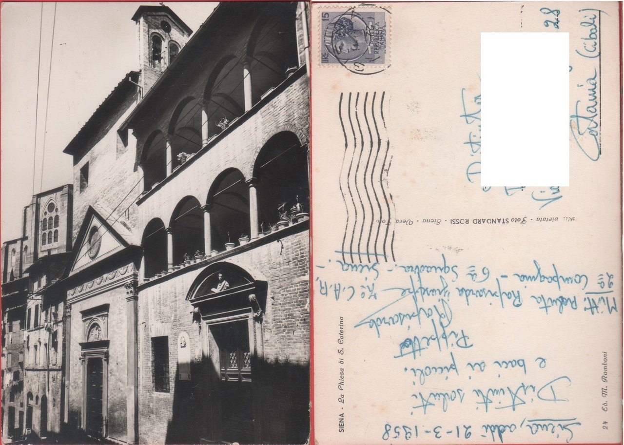 Siena. La Chiesa di S. Caterina. Viaggiata 1958 | Immagine principale