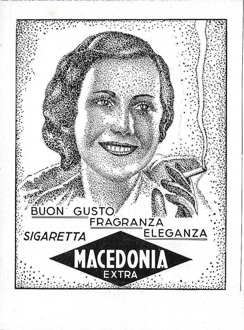 Sigarette Macedonia Extra. Advertising 1942 | Immagine principale