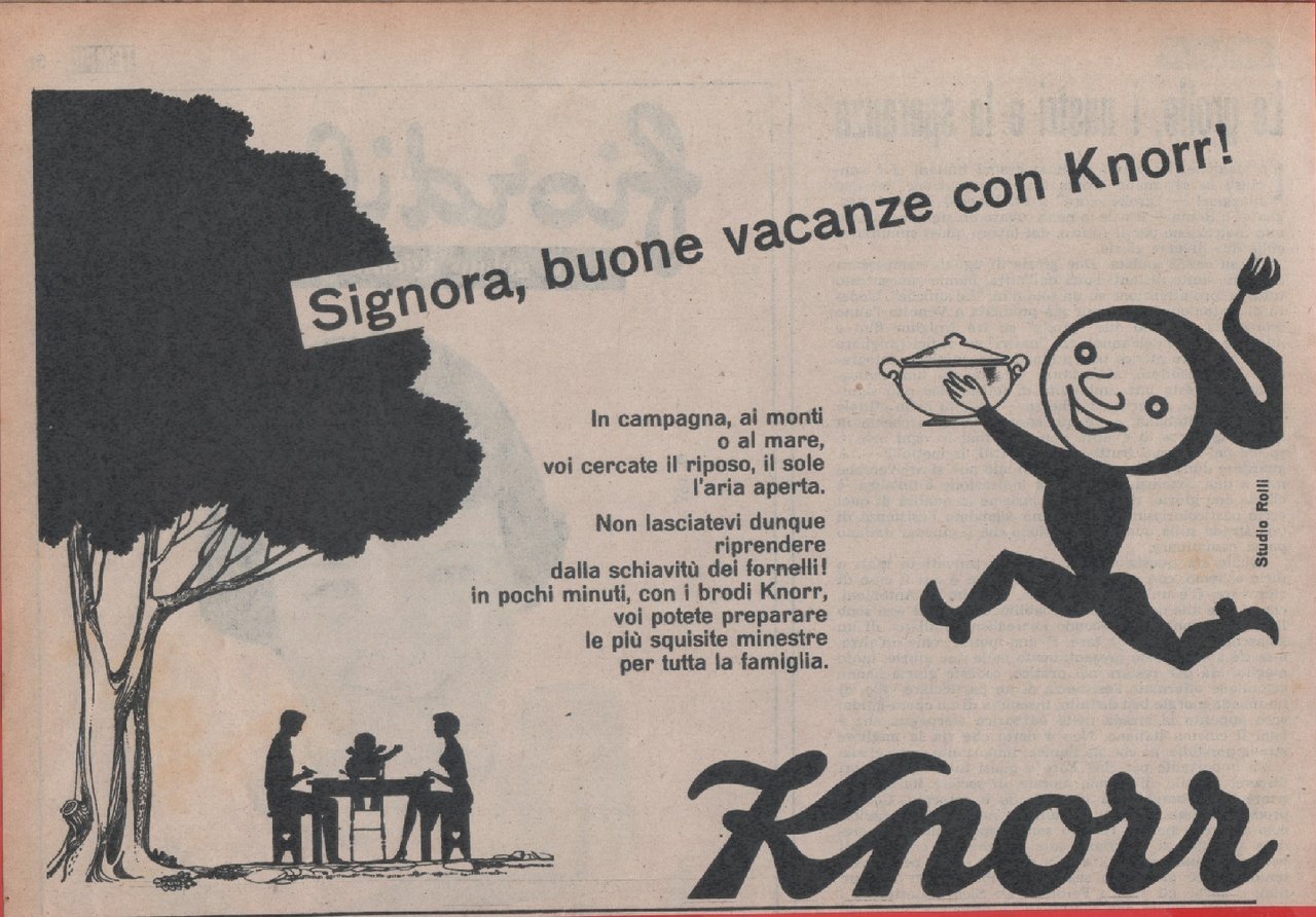 Signora, buone vacanze con Knorr. Advertising 1956 | Immagine principale